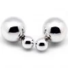 LA Style Rush Disco Ball Post Stud Earring In Silver