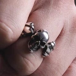 2 Abnormal Sides M Skull Ring