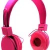 LAXMAX Mesh Stereo Headphones In Pink