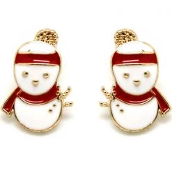 LA Style Rush Christmas Snowman Post Stud Earring The Great Fantastic
