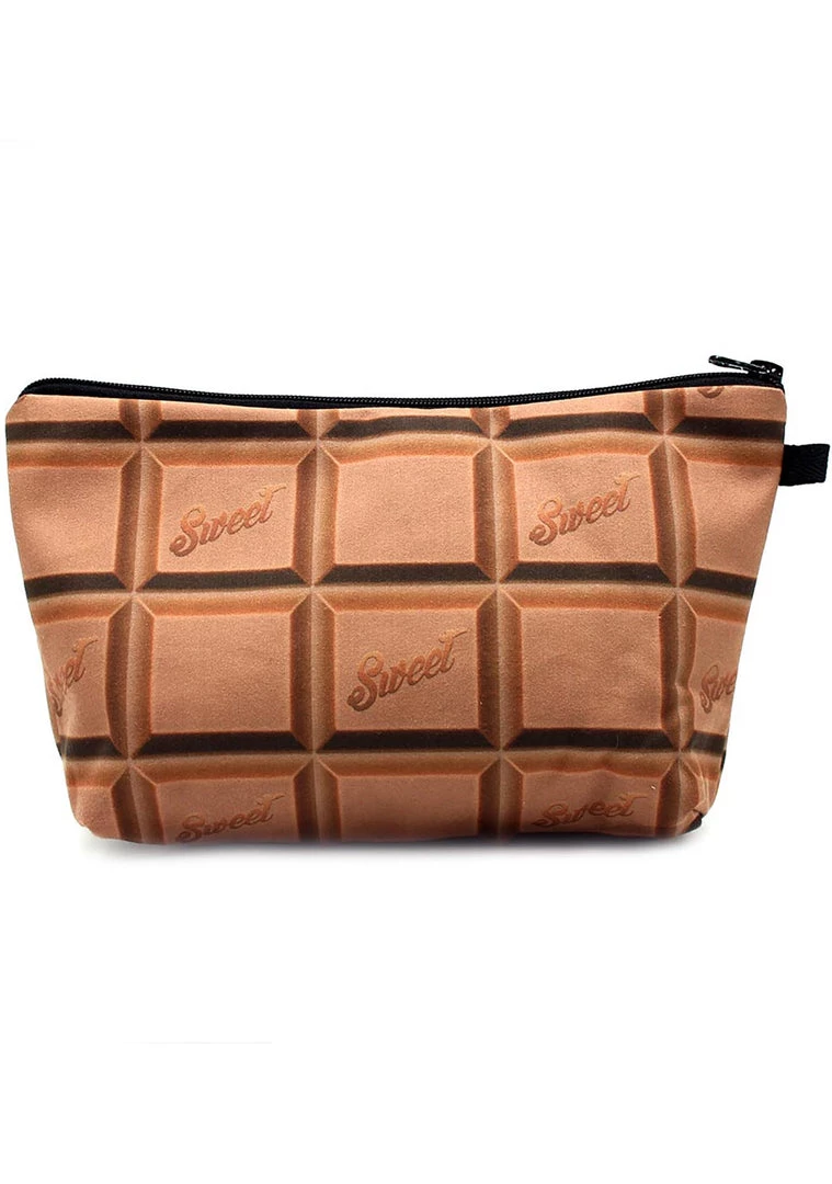 LASR Sweet Chocolate Bar Cosmetic Bag Bags 3 LASR Sweet Chocolate Bar Cosmetic Bag Bags