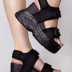 Anthony Wang Black Out Platform Sandals