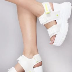 LA Style Rush Shop 4 Anthony Wang White Out Platform Sandals Shoes