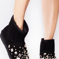 Azalea Wang Bring The Bling Faux Fur Boots