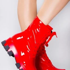 Azalea Wang Threat Alert Military Ankle Boots