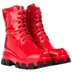 Azalea Wang Threat Alert Military Ankle Boots
