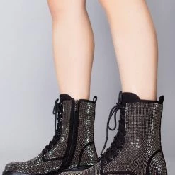 Azalea Wang Black Ice Platform Boots