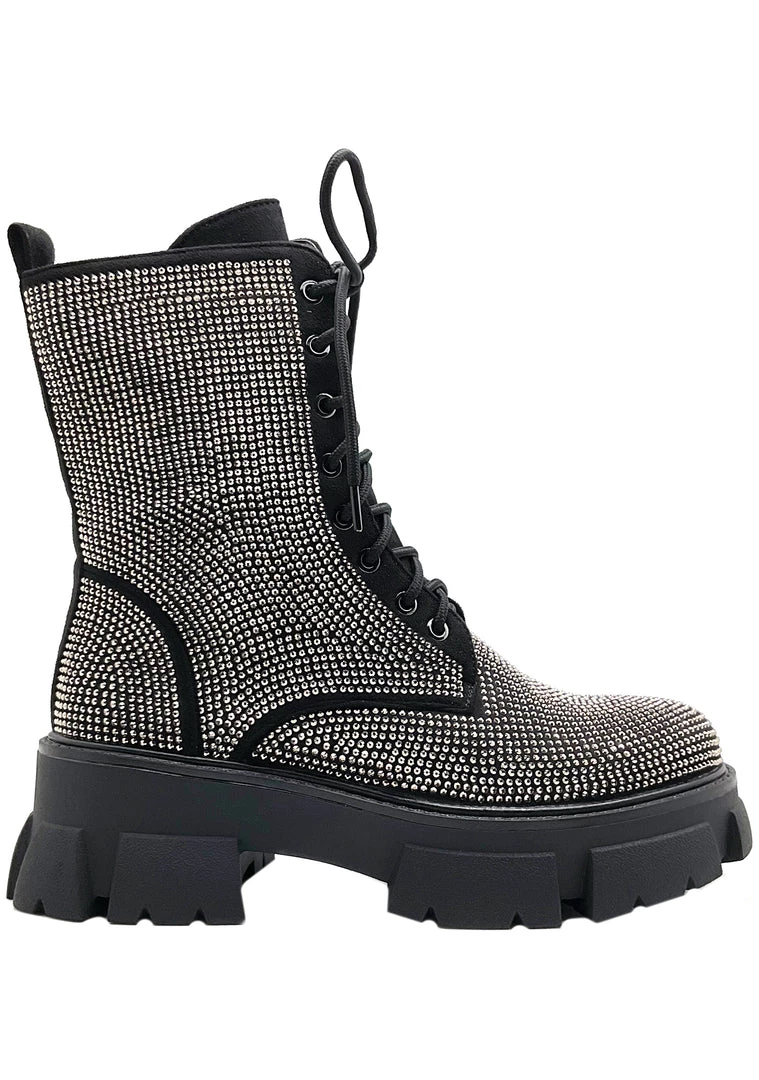 Azalea Wang Black Ice Platform Boots 6 Azalea Wang Black Ice Platform Boots