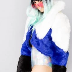 Azalea Wang Mad World Night Queen Faux Fur Coat