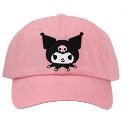 BIOWORLD X Sanrio Kuromi Embroidered Raglan Hat Accessories 9 BIOWORLD X Sanrio Kuromi Embroidered Raglan Hat Accessories