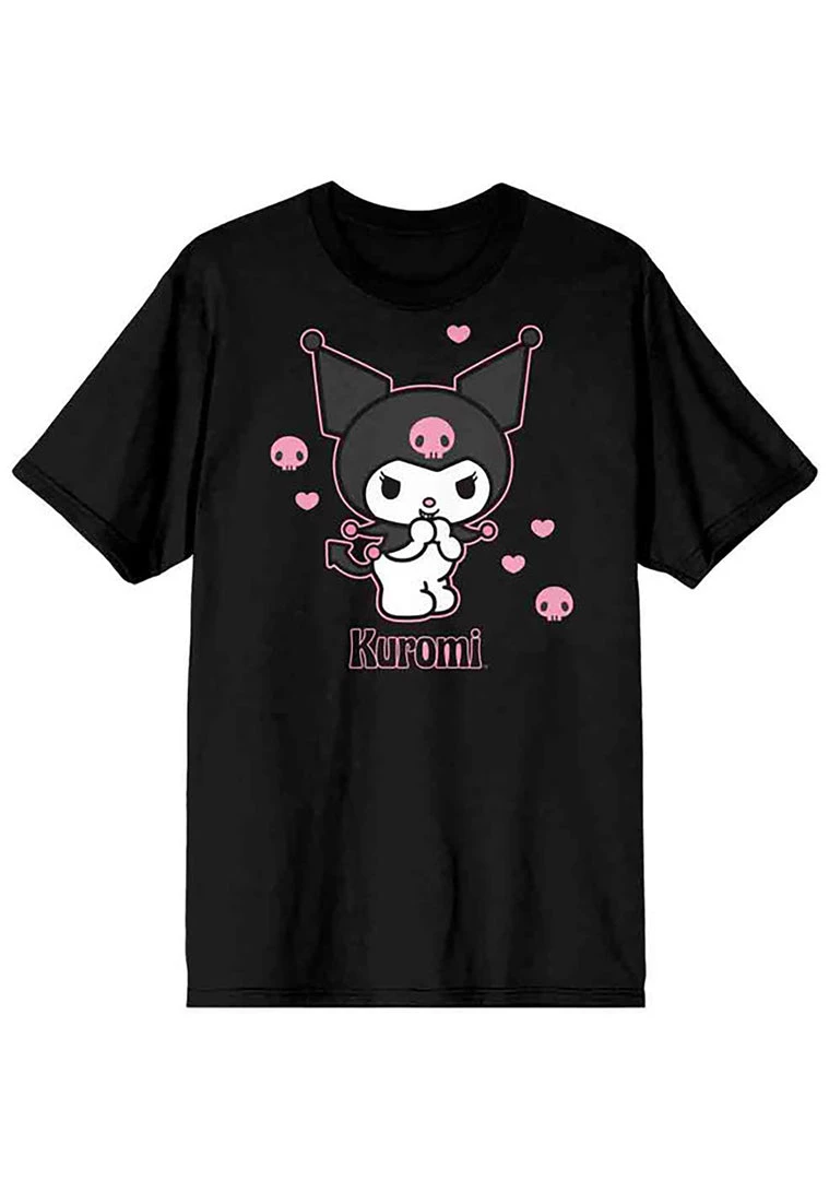 BIOWORLD The Great Fantastic X Sanrio Kuromi Hearts & Skulls T-Shirt 5 BIOWORLD The Great Fantastic X Sanrio Kuromi Hearts & Skulls T-Shirt