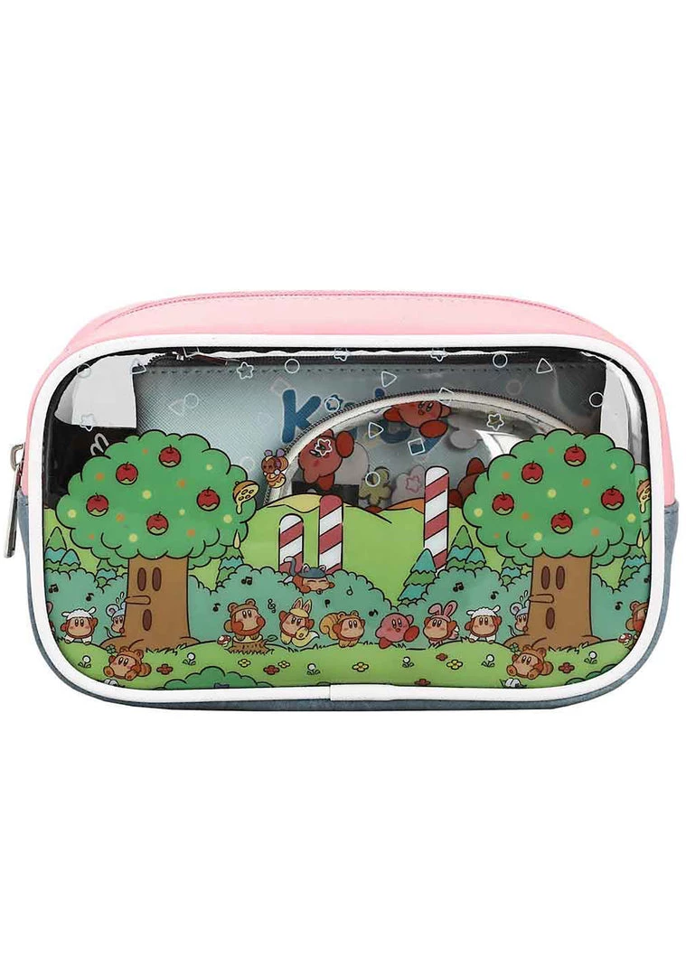 BIOWORLD Bags X Nintendo Kirby Picnic 3 PC Cosmetic Bag Set 5 BIOWORLD Bags X Nintendo Kirby Picnic 3 PC Cosmetic Bag Set