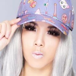 BIOWORLD X Sailor Moon Luna & Artemis AOP Snapback Raglan Hat