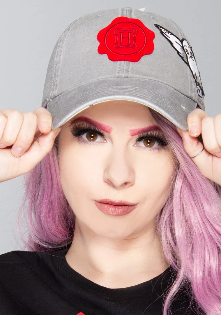 BIOWORLD X Harry Potter Hedwig Hogwarts Letter Raglan Hat The Great Fantastic 4 BIOWORLD X Harry Potter Hedwig Hogwarts Letter Raglan Hat The Great Fantastic