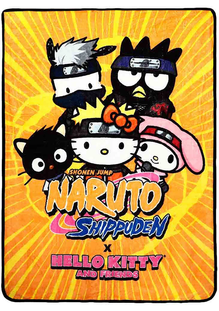 BIOWORLD X Naruto Hello Kitty Fleece Throw 3 BIOWORLD X Naruto Hello Kitty Fleece Throw