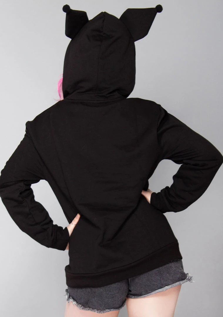 BIOWORLD X Sanrio Kuromi 3D Plush Ears Hoodie 4 BIOWORLD X Sanrio Kuromi 3D Plush Ears Hoodie