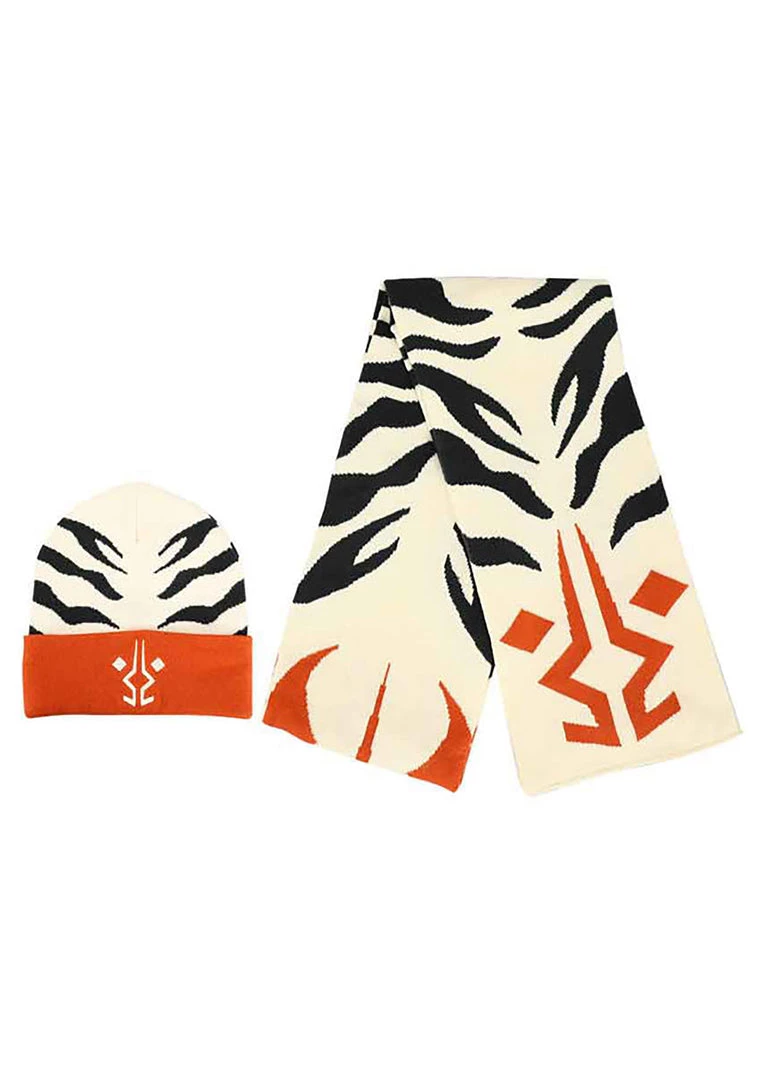 BIOWORLD The Great Fantastic X Star Wars Ahsoka Tano Beanie & Scarf Set 5 BIOWORLD The Great Fantastic X Star Wars Ahsoka Tano Beanie & Scarf Set