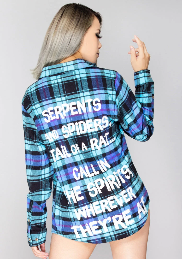 Cakeworthy X Disney Haunted Mansion Madame Leota Flannel Shirt 3 Cakeworthy X Disney Haunted Mansion Madame Leota Flannel Shirt