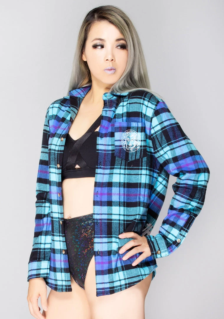 Cakeworthy X Disney Haunted Mansion Madame Leota Flannel Shirt 4 Cakeworthy X Disney Haunted Mansion Madame Leota Flannel Shirt