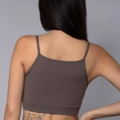 LA Style Rush Can We Chill Bra Top In Taupe
