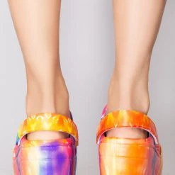 Cape Robbin Shoes Rainbow Meltdown Platform Clog