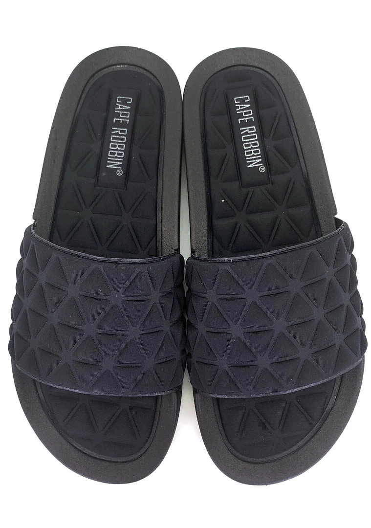 Cape Robbin Black Prism Geometric Sandal Shoes 6 Cape Robbin Black Prism Geometric Sandal Shoes