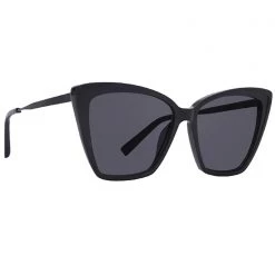 DIFF Eyewear Becky II Polarized Sunglasses In Black/Dark Smoke