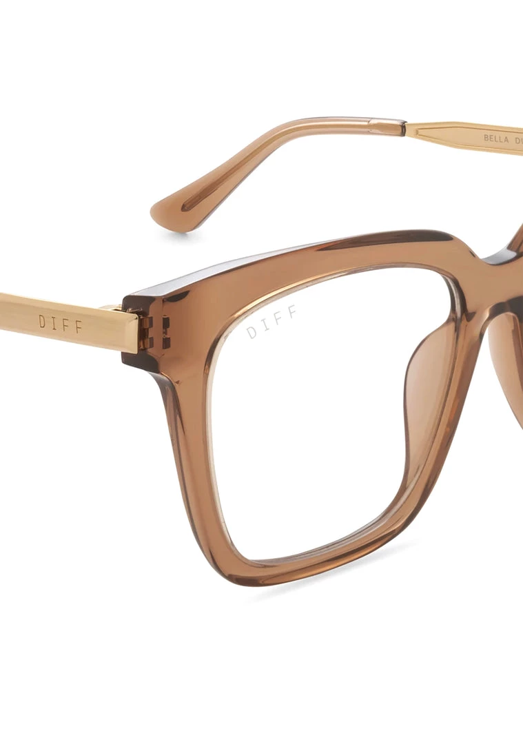 DIFF Eyewear Bella Blue Light Glasses In Dunes Crystal 6 DIFF Eyewear Bella Blue Light Glasses In Dunes Crystal