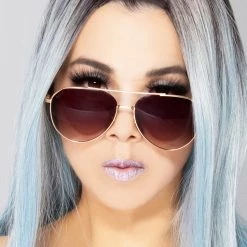 DIFF Eyewear The Great Fantastic Dash Sunglasses In Brushed Gold/Coffee