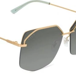DIFF Eyewear New Bree Sunglasses In Gold/G15 Gradient