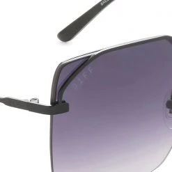 DIFF Eyewear Bree Sunglasses In Black/Grey Gradient