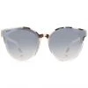 DIFF Eyewear New Gemma Sunglasses In Cream Tortoise/Sandstone Grey Gradient Flash 1 DIFF Eyewear New Gemma Sunglasses In Cream Tortoise/Sandstone Grey Gradient Flash