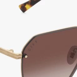 DIFF Eyewear Tea Room Cinema Nolan Sunglasses In Gold/Brown Gradient 9 DIFF Eyewear Tea Room Cinema Nolan Sunglasses In Gold/Brown Gradient
