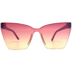 DIFF Eyewear Goldie Sunglasses In Macarena Pink Crystal Sunset Gradient Flash