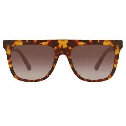 DIFF Eyewear The Great Fantastic Stevie Polarized Sunglasses In Amber Tortoise/Brown Gradient