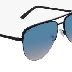DIFF Eyewear Tate Sunglasses In Black/Aegean Mirror The Great Fantastic