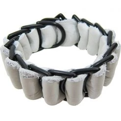David Galan Accessories Military Leather Bracelet In White