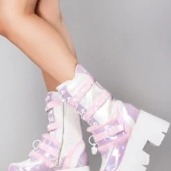 Demonia Mad World Lovesick Platform Boots