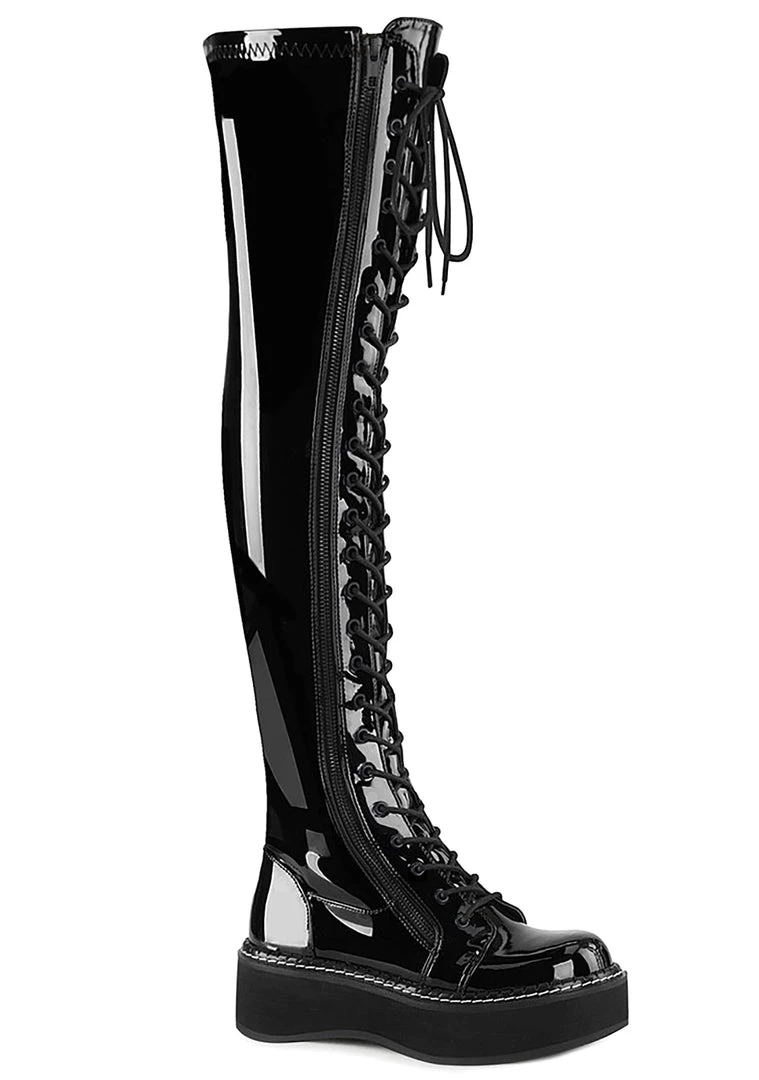 Demonia Dead Cell Thigh High Platform Boots Shoes 6 Demonia Dead Cell Thigh High Platform Boots Shoes