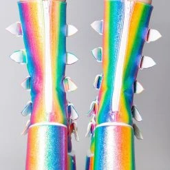 Demonia Mad World Kandi Hearts Platform Boots
