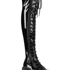 Demonia No Surrender Thigh-High Platform Boots Shoes