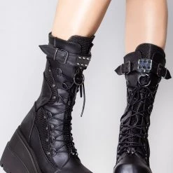 Demonia Disruptive Behavior Platform Boots Shoes