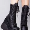 Demonia Shoes Dead Space Holographic Platform Boots