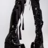 Demonia Shoes Corpo Killer Thigh High Platform Boots