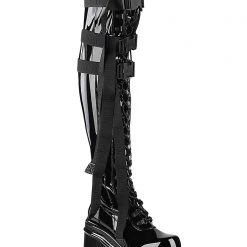 Demonia Shoes Corpo Killer Thigh High Platform Boots