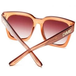 Dime Optics Anonymous Sunglasses In Taupe Crystal/Brown Gradient