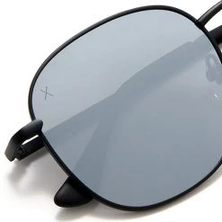Dime Optics Avalon Sunglasses In Matte Black/Grey Mirror New