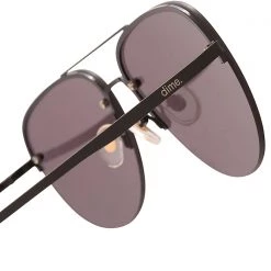 Dime Optics The Great Fantastic Cienega Sunglasses In Black/Grey