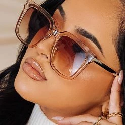 Dime Optics X Becky G 333 Sunglasses In Vintage Crystal/Sienna Gradient New