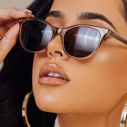 Dime Optics X Becky G The G Sunglasses In Vintage Crystal/Brown Mad World